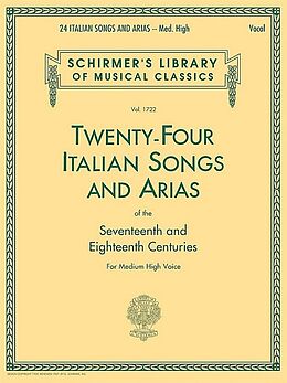  Notenblätter 24 Italian Songs and Arias of the 17th and 18th Centuries