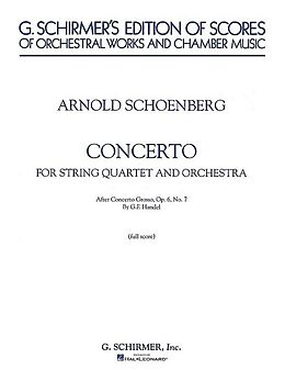 Arnold Schönberg Notenblätter Concerto after Concerto grosso