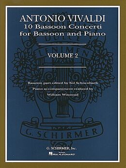 Antonio Vivaldi Notenblätter 10 Concerti vol.2 for bassoon and piano