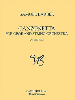 Samuel Barber Notenblätter Canzonetta