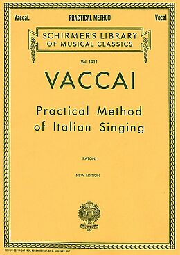 Nicola Vaccai Notenblätter Practical Method of Italian Singing