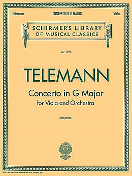 Georg Philipp Telemann Notenblätter Konzert G-Dur für Viola und Orchester