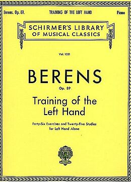 Johann Hermann Berens Notenblätter Training of the Left Hand op.89