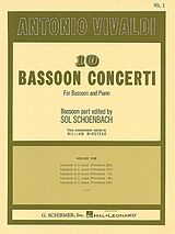 Antonio Vivaldi Notenblätter 10 Bassoon Concerti