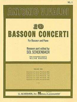 Antonio Vivaldi Notenblätter 10 Bassoon Concerti