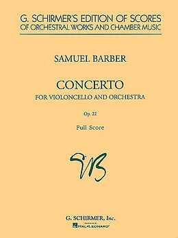 Samuel Barber Notenblätter Concerto op.22 for cello and
