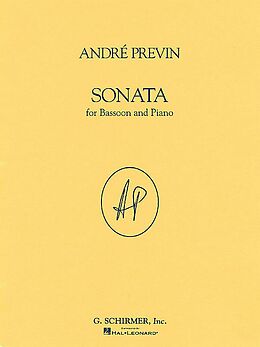 André Previn Notenblätter Sonata for bassoon and piano