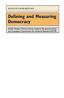 Couverture cartonnée Defining and Measuring Democracy de David Beetham
