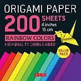 Blankobuch geb Origami Paper 200 sheets Rainbow Colors 6" (15 cm) von