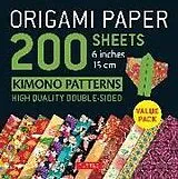 Loseblatt Origami Paper 200 sheets Kimono Patterns 6 (15 cm) von Tuttle Publishing