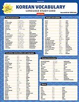 Textkarten / Symbolkarten Korean Vocabulary Language Study Card von Kim Woojoo