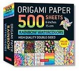  Origami Paper 500 sheets Rainbow Watercolors 6" (15 cm) de 