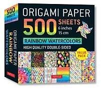 Loose-leaf book Origami Paper 500 Sheets Rainbow Watercolors 6 (15 CM): Tuttle Origami Paper: High-Quality Double-Sided Origami Sheets Printed with 12 Different Desig de 