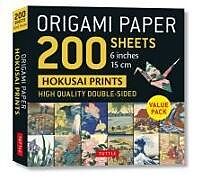  Origami Paper 200 sheets Hokusai Prints 6" (15 cm) de Tuttle Studio