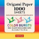  Origami Paper Color Bursts 1,000 sheets 4" (10 cm) de 