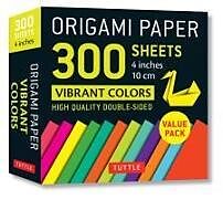 Origami Paper 300 sheets Vibrant Colors 4" (10 cm) de 