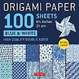  Origami Paper 100 sheets Blue & White 8 1/4" (21 cm) de 