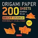 Blankobuch geb Origami Paper 200 sheets Bright Orange 6"á von