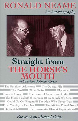 Livre Relié Straight from the Horse's Mouth de Ronald Neame, With Barbara Roisman Cooper