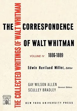 E-Book (epub) The Correspondence of Walt Whitman (Vol. 4) von Eric Miller