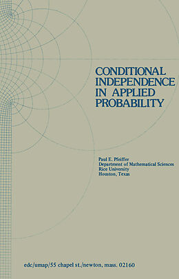 Livre Relié Conditional Independence in Applied Probability de P. E. Pfeiffer