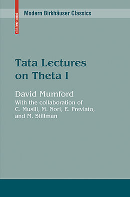 Kartonierter Einband Tata Lectures on Theta I von David Mumford