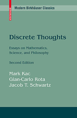 Couverture cartonnée Discrete Thoughts de Mark Kac, Jacob T. Schwartz, Gian-Carlo Rota