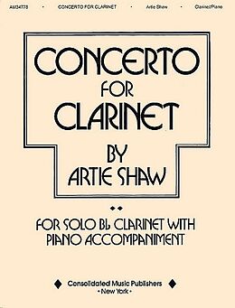 Artie (Arthur Jacob Arshawsky) Shaw Notenblätter Concerto for clarinet for solo