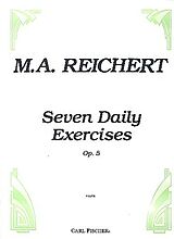 Mathieu André Reichert Notenblätter 7 daily Exercises op.5 for flute