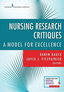 Couverture cartonnée Nursing Research Critique de Karen Bauce