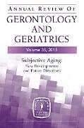 Couverture cartonnée Annual Review of Gerontology and Geriatrics de Manfred Diehl