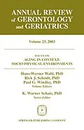 E-Book (pdf) Annual Review of Gerontology and Geriatrics, Volume 23, 2003 von 