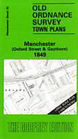 gefaltete (Land)Karte Manchester (Oxford Street and Gaythorn) 1849 von Nick Burton