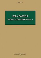 Béla Bartók Notenblätter Konzert Nr.1 op.post