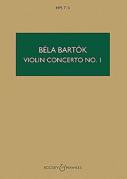 Béla Bartók Notenblätter Konzert Nr.1 op.post