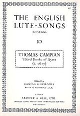 Thomas Campion Notenblätter Third booke of Ayres (1617)