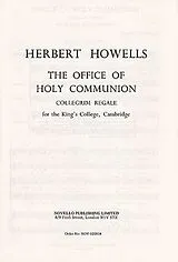 Herbert Howells Notenblätter The Office of Holy Communion
