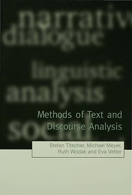E-Book (pdf) Methods of Text and Discourse Analysis von Stefan Titscher, Michael Meyer, Ruth Wodak