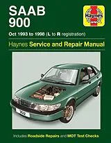 Kartonierter Einband (Kt) Saab 900 (Oct 93 - 98) (L to R registration) von Haynes Publishing