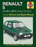 Couverture cartonnée Renault 5 Petrol Service And Repair Manual de Haynes Publishing