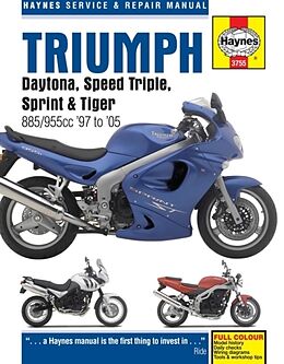 Couverture cartonnée Triumph Daytona, Speed Triple, Sprint & Tiger 885/955cc (97 - 05) de Haynes Publishing