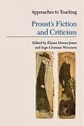 Livre Relié Approaches to Teaching Proust's Fiction and Criticism de Elyane (EDT) Dezon-Jones, Inge Crosman ( Wimmers
