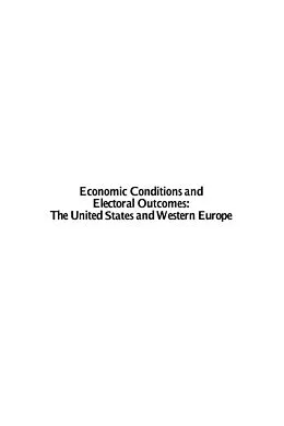 E-Book (pdf) Economic conditions and electoral outcomes von Editors Heinz Eulau And Michael S. Lewis-Beck