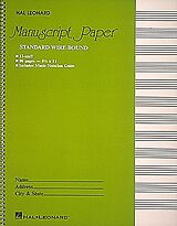  Instrumente+Zubehör Standard Wirebound Manuscript Paper