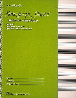  Instrumente+Zubehör Standard Wirebound Manuscript Paper