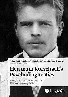 Livre Relié Hermann Rorschach's Psychodiagnostics de Philip; Signer, Rita; Erdberg, Philip et al Keddy