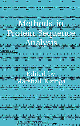 Livre Relié Methods in Protein Sequence Analysis de Marshall Elzinga