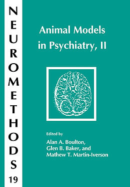 Fester Einband Animal Models in Psychiatry, II von 