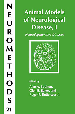 Fester Einband Animal Models of Neurological Disease, I von 