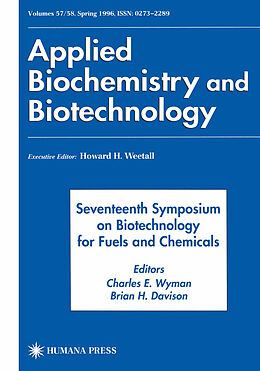 Kartonierter Einband Seventeenth Symposium on Biotechnology for Fuels and Chemicals von 